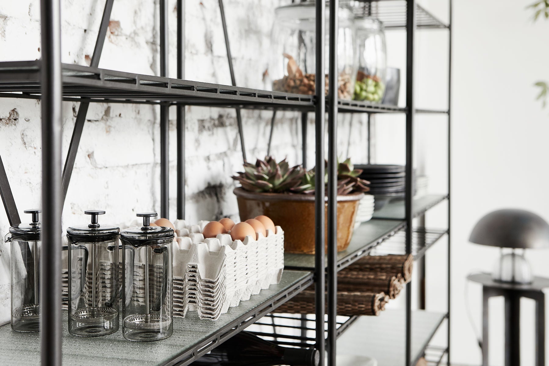 Cafetiere a piston nuru teinte fumee en verre borosilicate