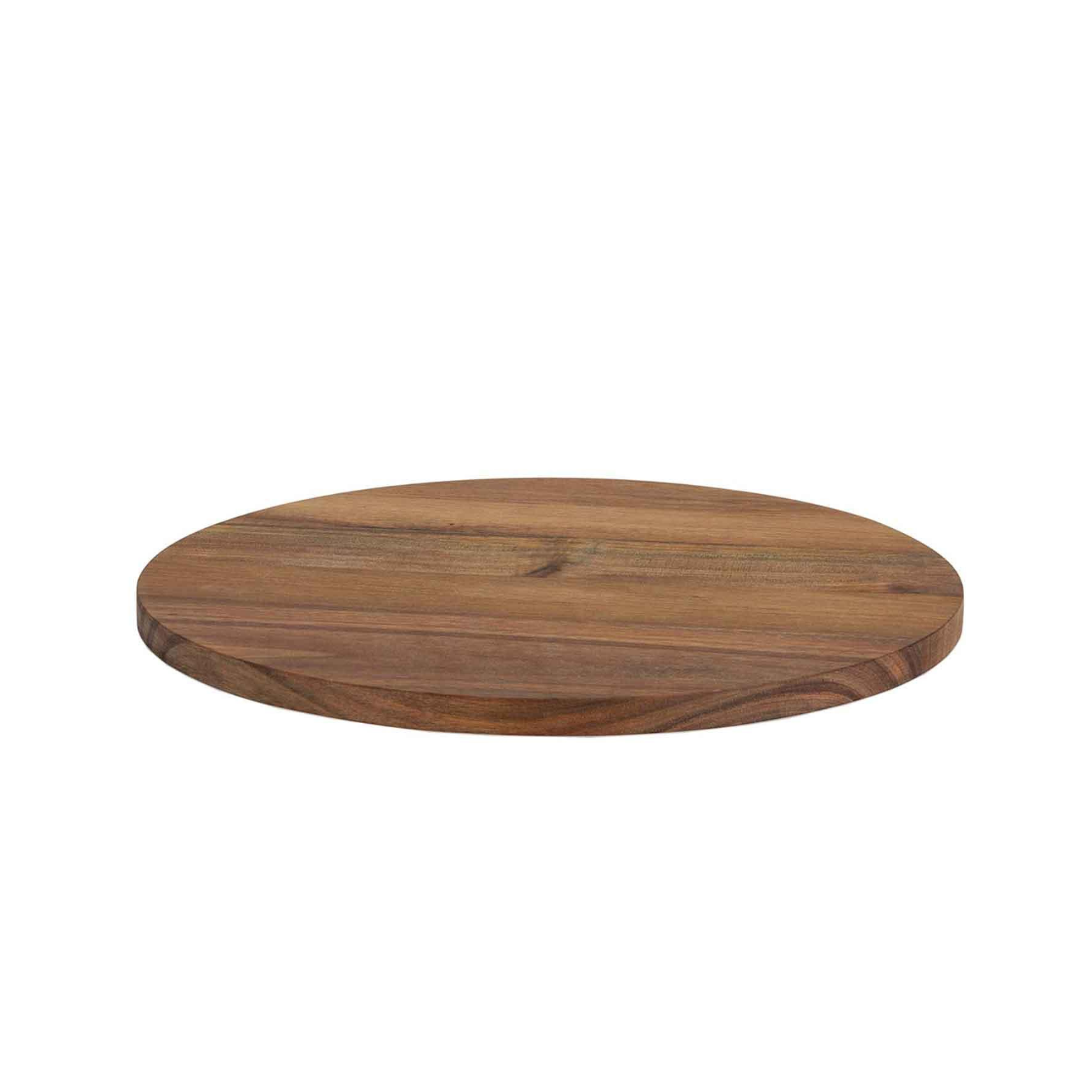 Plateau rotatif en bois acacia fonce