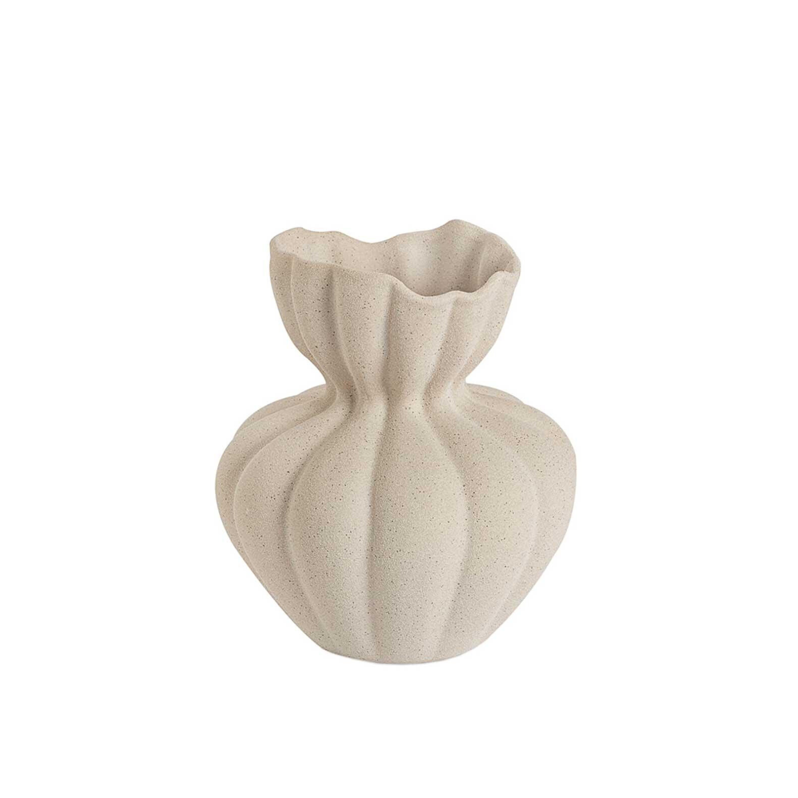 vase en ceramique design beige