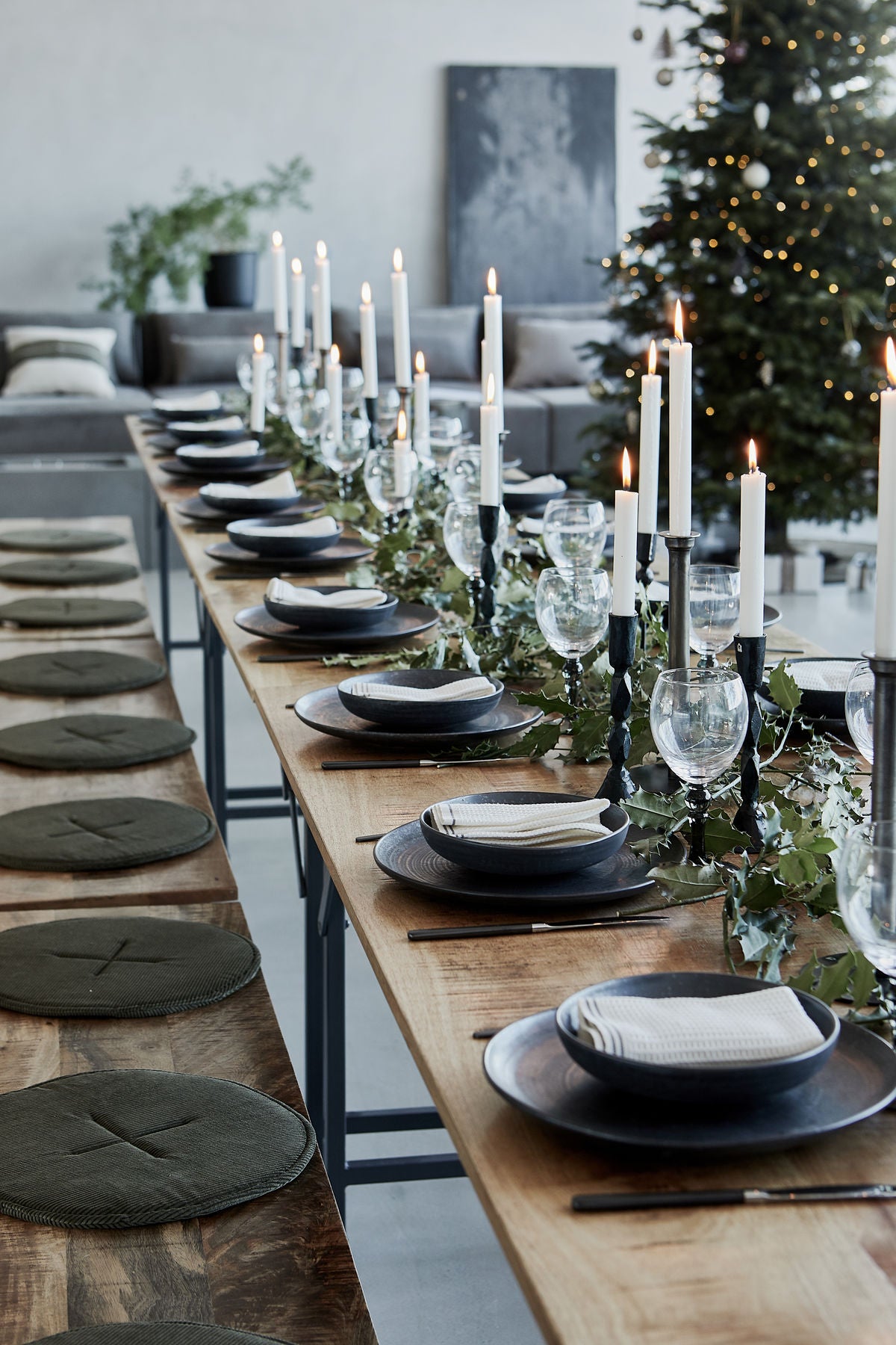 Bougies decoratives blanches en paraffine