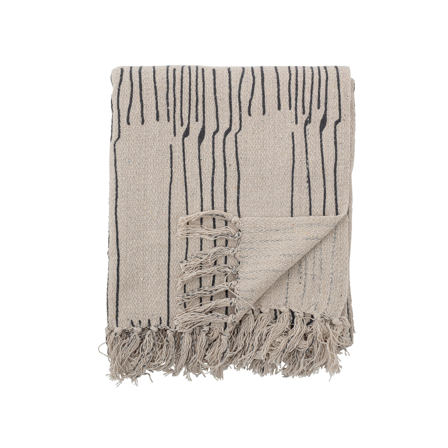 Plaid naturel liserets
