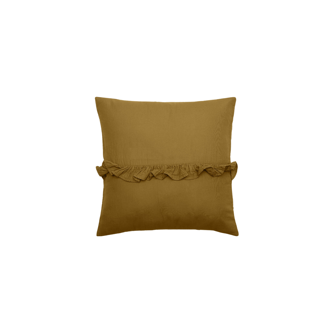 Housse de coussin en gaze de coton I Camel