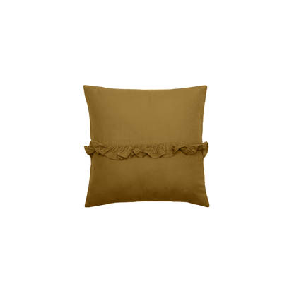 Housse de coussin en gaze de coton I Camel