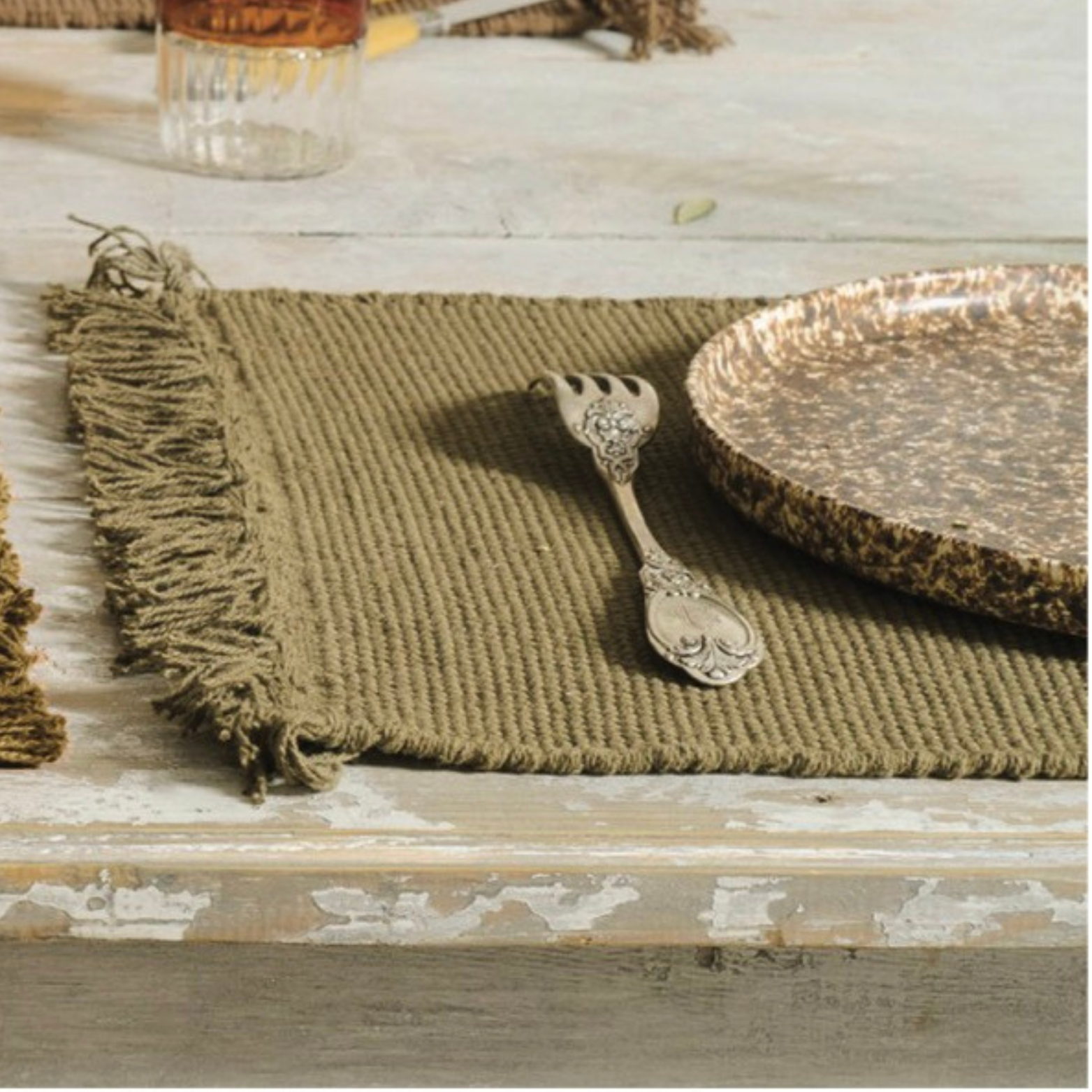 Lot de 2 sets de table I Kaki