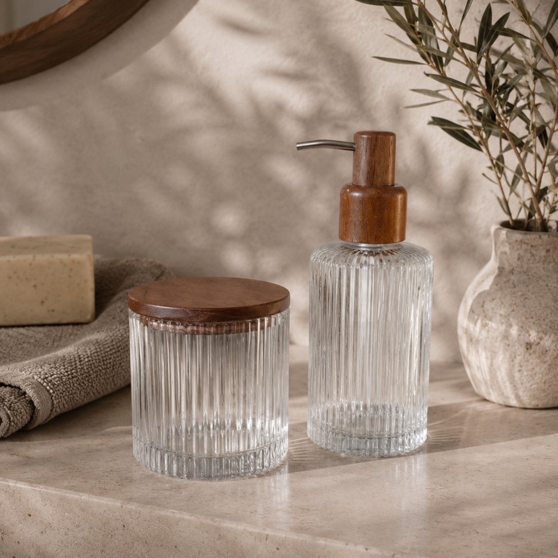 Distributeur à savon acacia