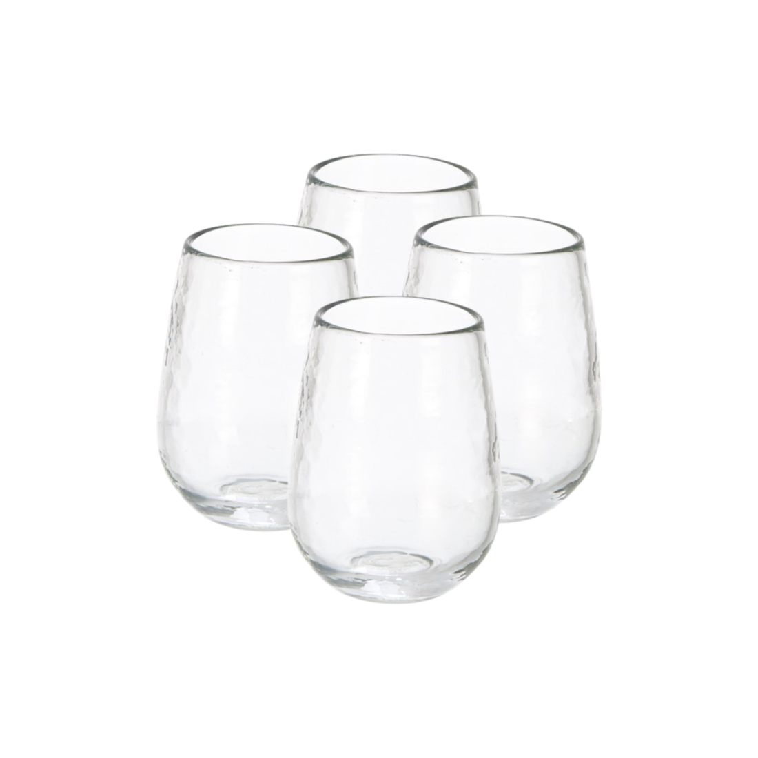 Lot de 4 verres à eau en verre