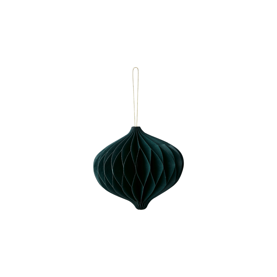 Boule Noel forme en papier vert foncé