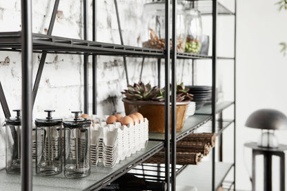 Cafetiere a piston nuru teinte fumee en verre borosilicate