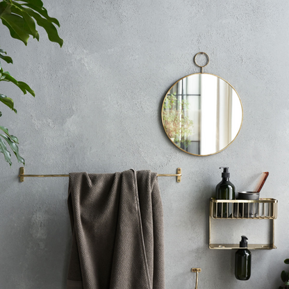 Miroir rond dore loop elegant et raffine en laiton Society of lifestyle 
