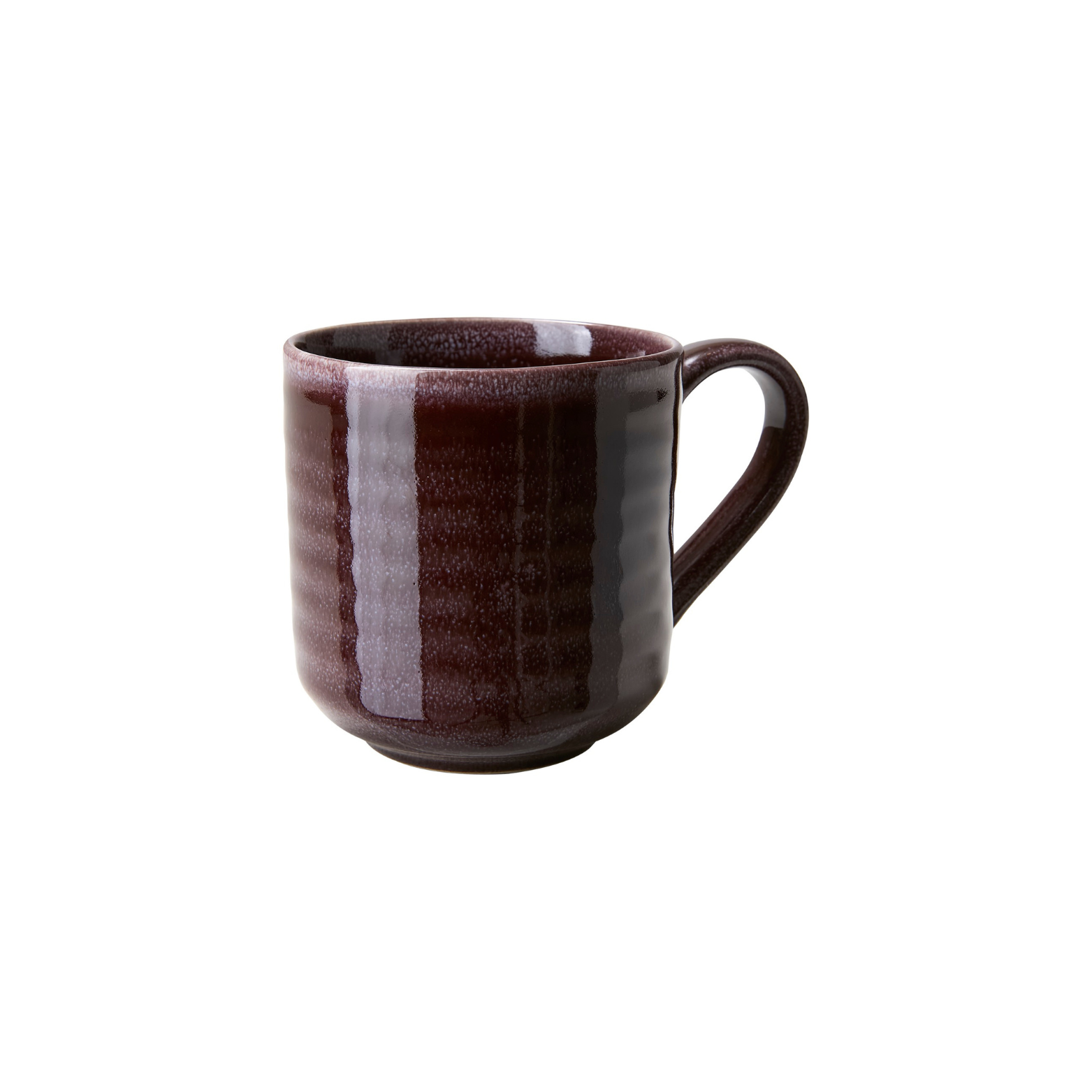 Mug en grès bordeaux