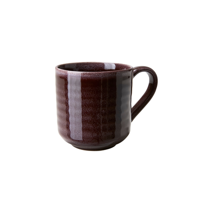 Mug en grès bordeaux