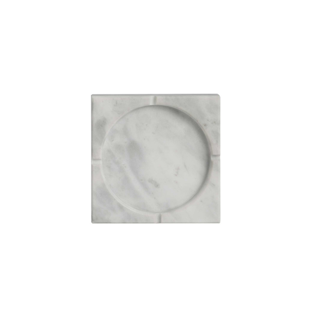 cendrier carre en marbre blanc