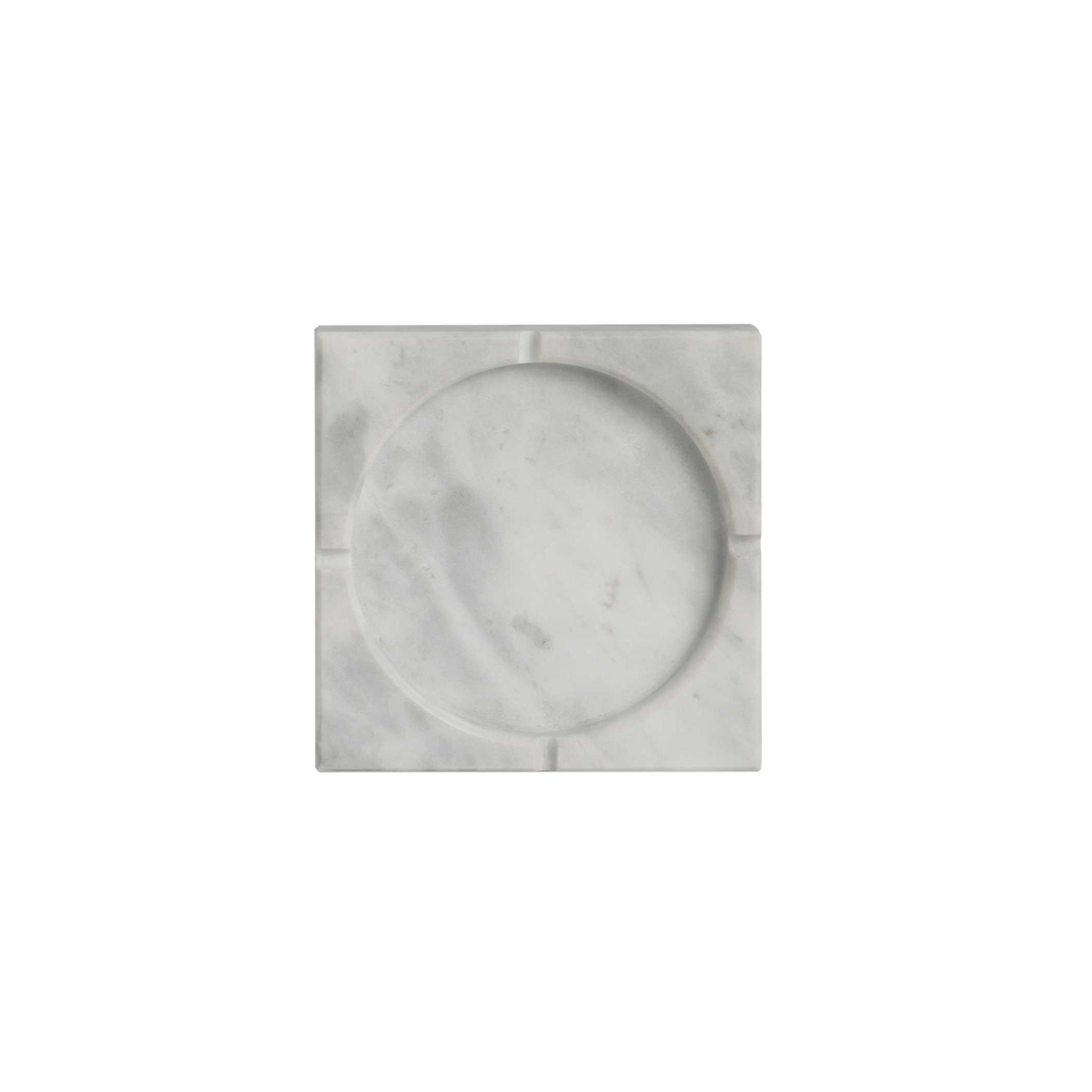 cendrier carre en marbre blanc