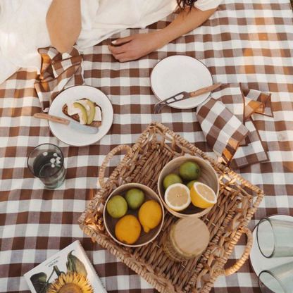 plateau elegant en jancinthe eau fait main