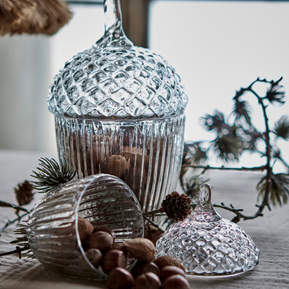 pot en verre transparent noel souffle bouche en forme de gland