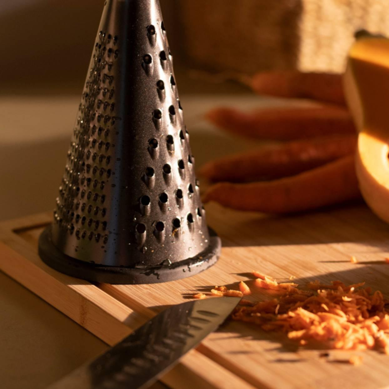 rape acier inoxydable conique noire