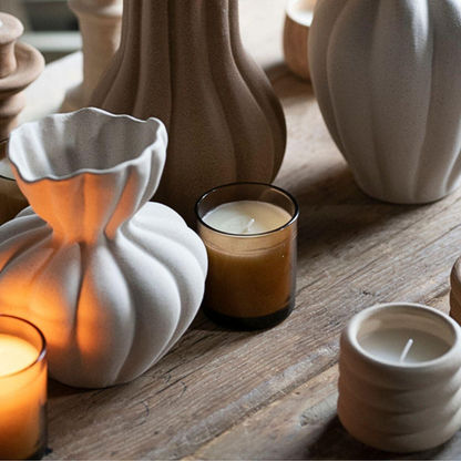 vase en céramique beige