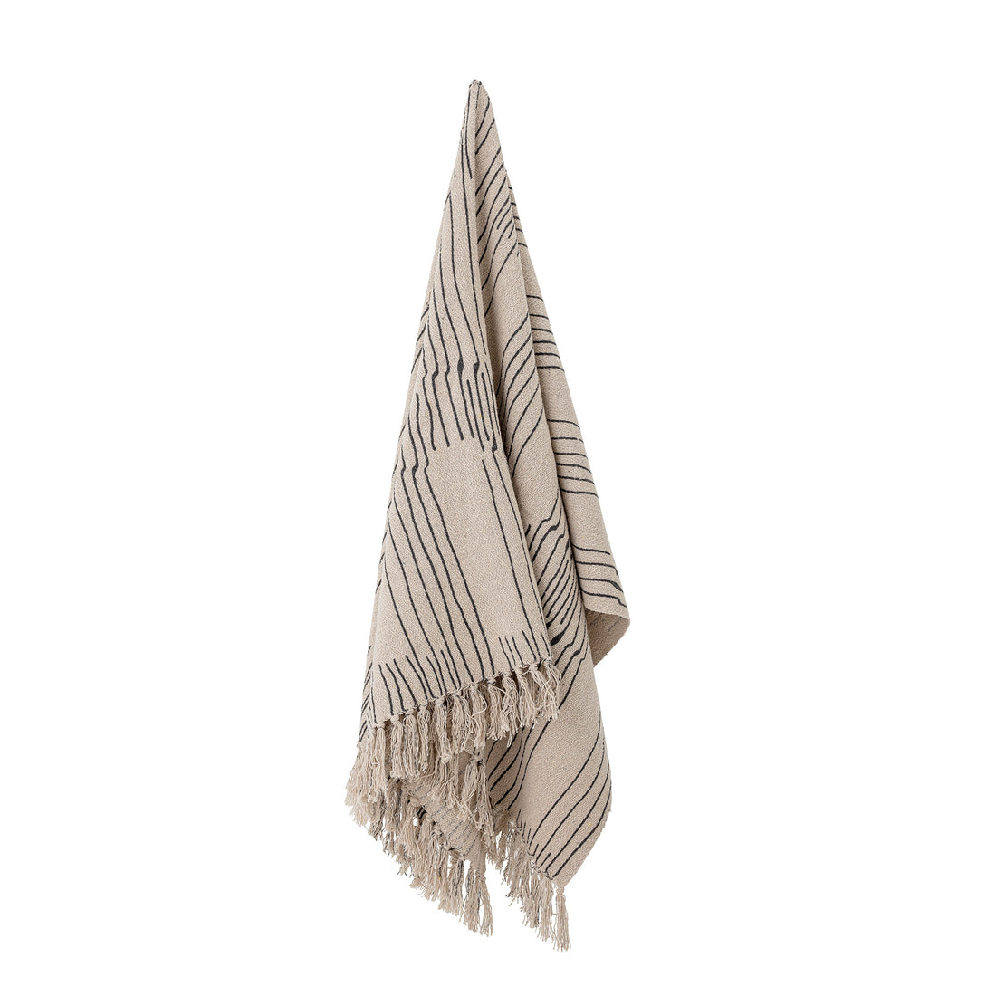 Plaid naturel liserets