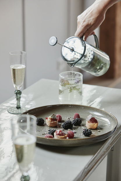 Cafetiere a piston nuru teinte fumee en verre borosilicate