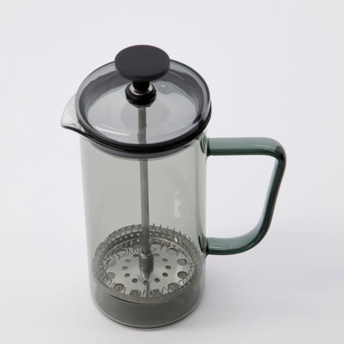 Cafetiere a piston nuru teinte fumee en verre borosilicate