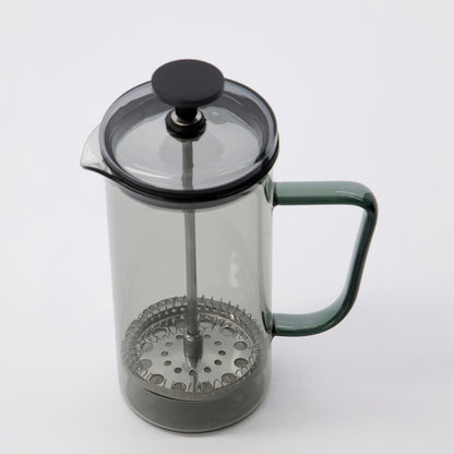 Cafetiere a piston nuru teinte fumee en verre borosilicate