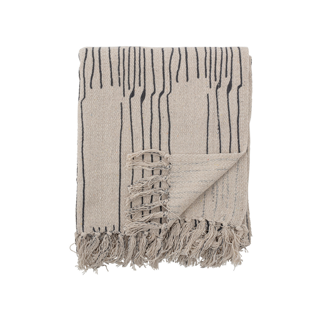 Plaid naturel liserets
