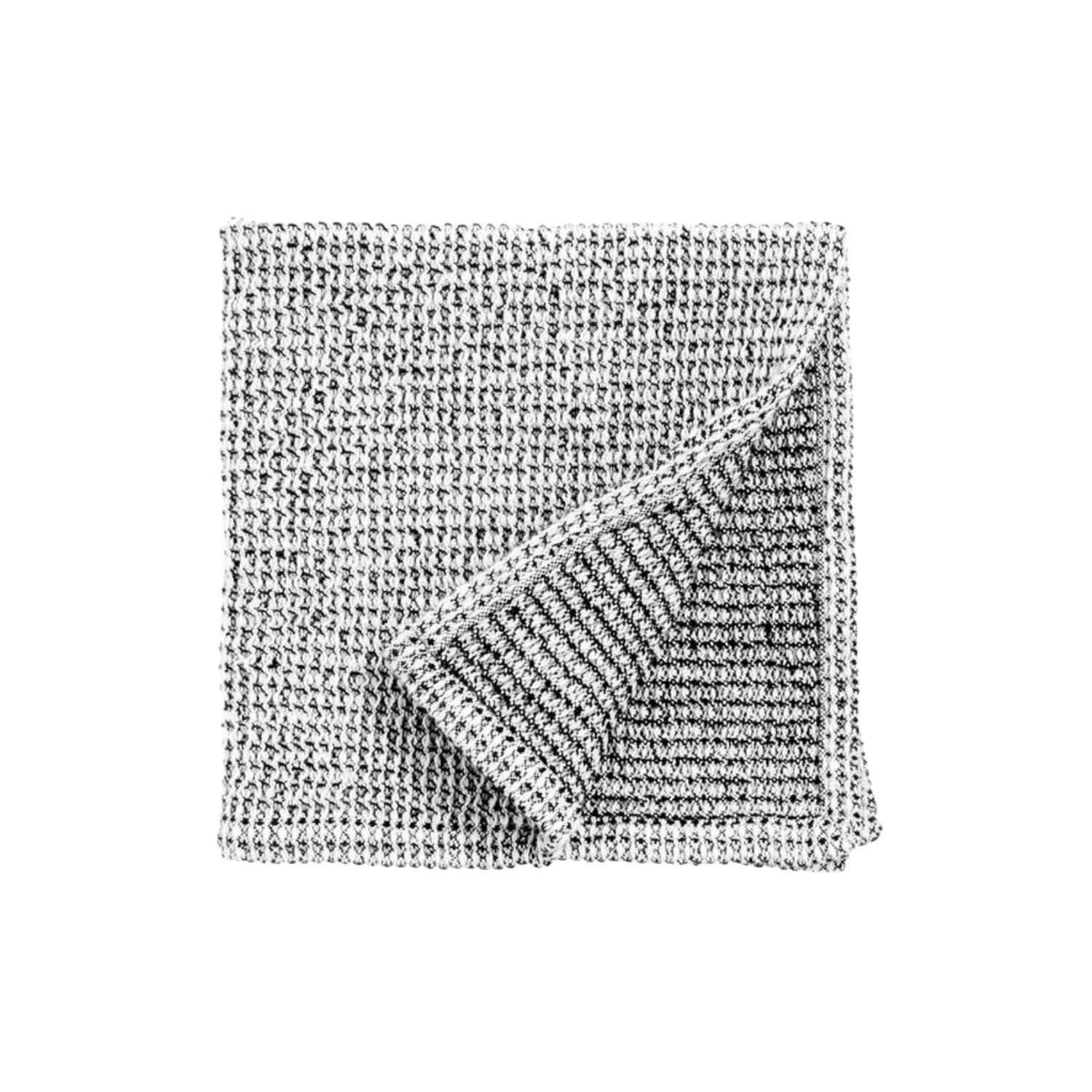 Serviette de table couleur blanche et noir en coton