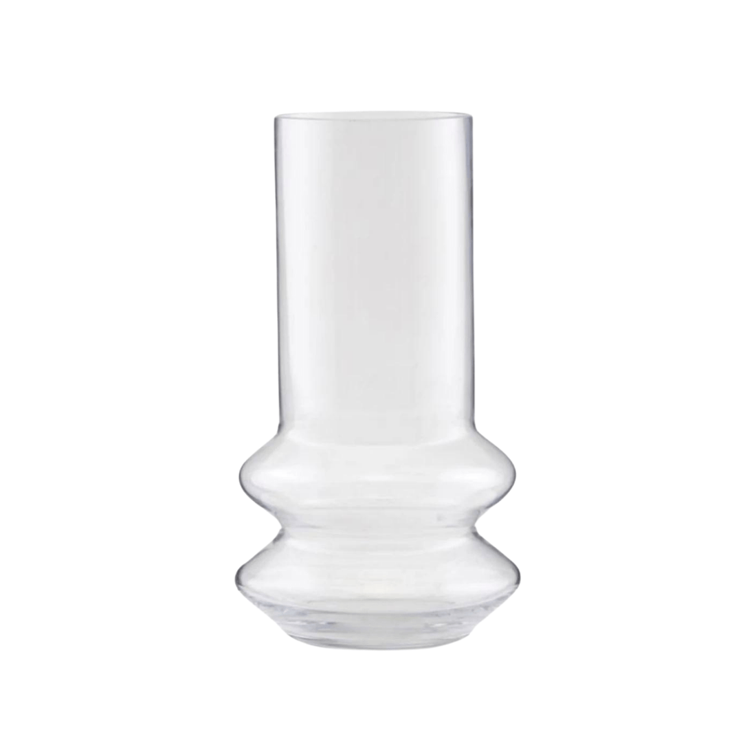 Vase forms simple et elegant en verre transparent