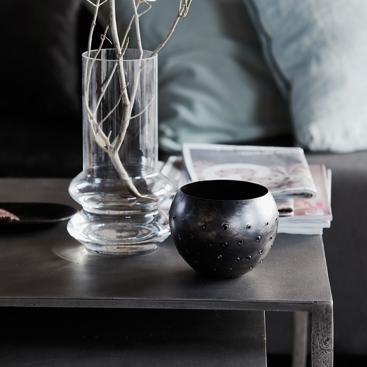 Vase forms simple et elegant en verre transparent society of lifestyle