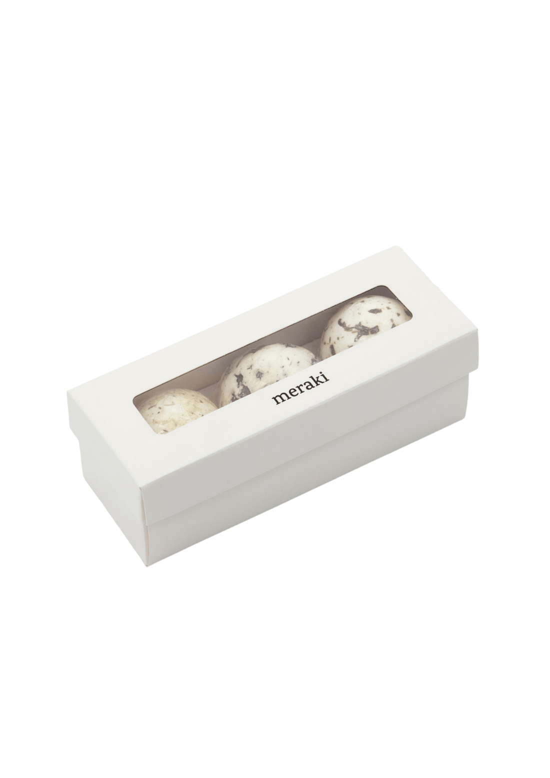 coffret de 3 billes de bain aux senteurs the vert camomille et grenade meraki