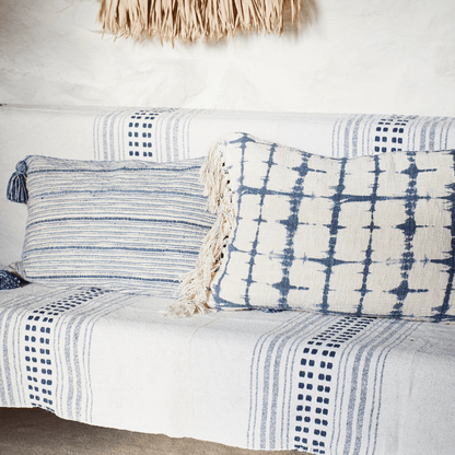 drap de plage fouta en coton recycle de couleur bleu madam stoltz