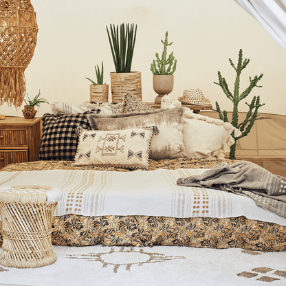 drap de plage fouta en coton recycle de couleur caramel madam stoltz