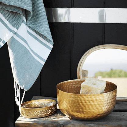 drap de plage fouta en coton vert olive madam stoltz