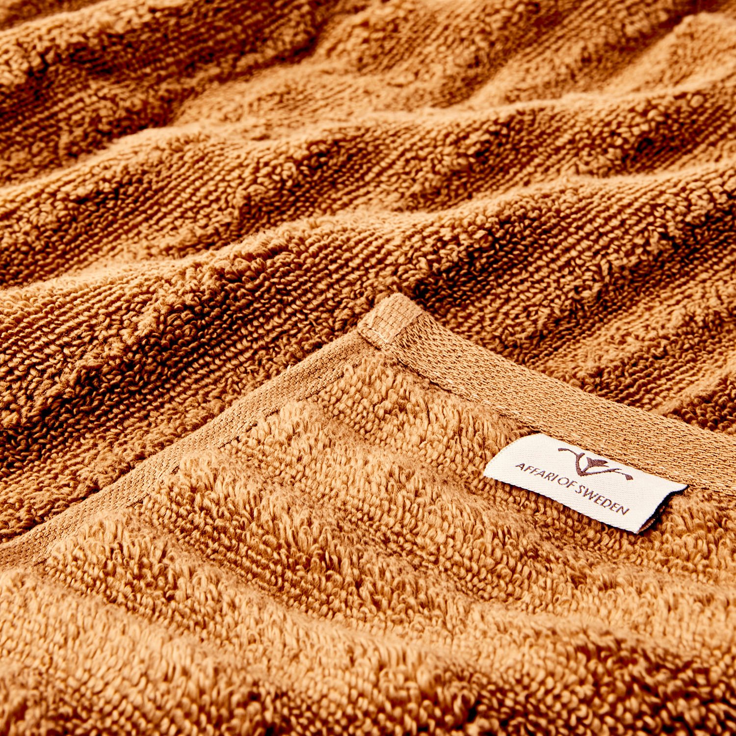 serviette de bain 100x50cm couleur marron affari of sweden