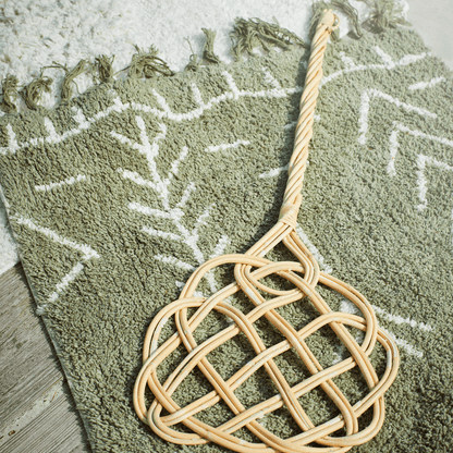 tapis de bain motifs ethniques vert madam stoltz